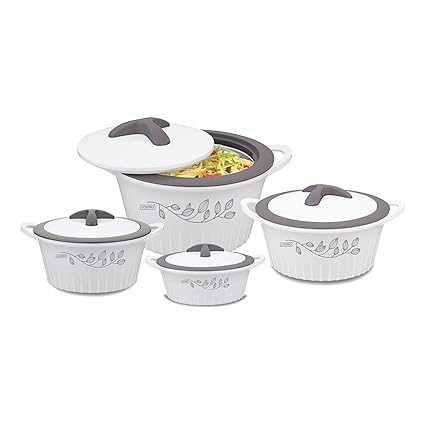 Thermostar Cosmo | Coral | Insulated Inner Steel | BPA Free | Food Grade | Grey Colour Serving Casserole