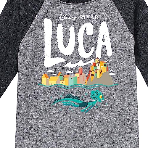 Disney Luca - Coastal Sea Monster - Toddler and Youth Raglan Graphic T-Shirt3