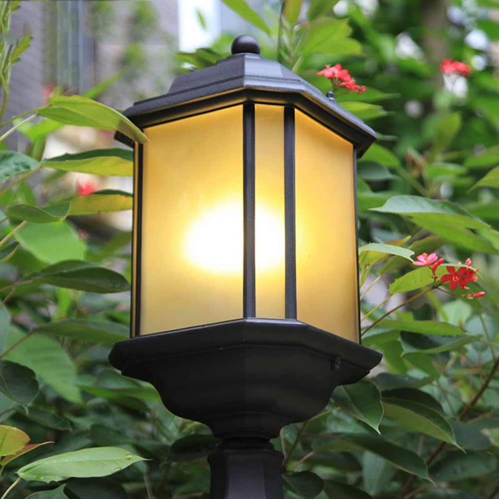 Lampe De Poteau De Clôture/terrasse Étanche, Douille E26, Boîtier En Aluminium, Pour Jardin, Villa, Pelouse, Allée.