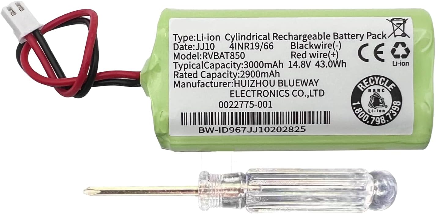 Replacement Battery for Shark RVBAT850 RVBAT850A Ion R75 R85 RV850 S87 AV752 AV751 RV761 RV851WV RV871 RV1000S RV101AE 3000 mah