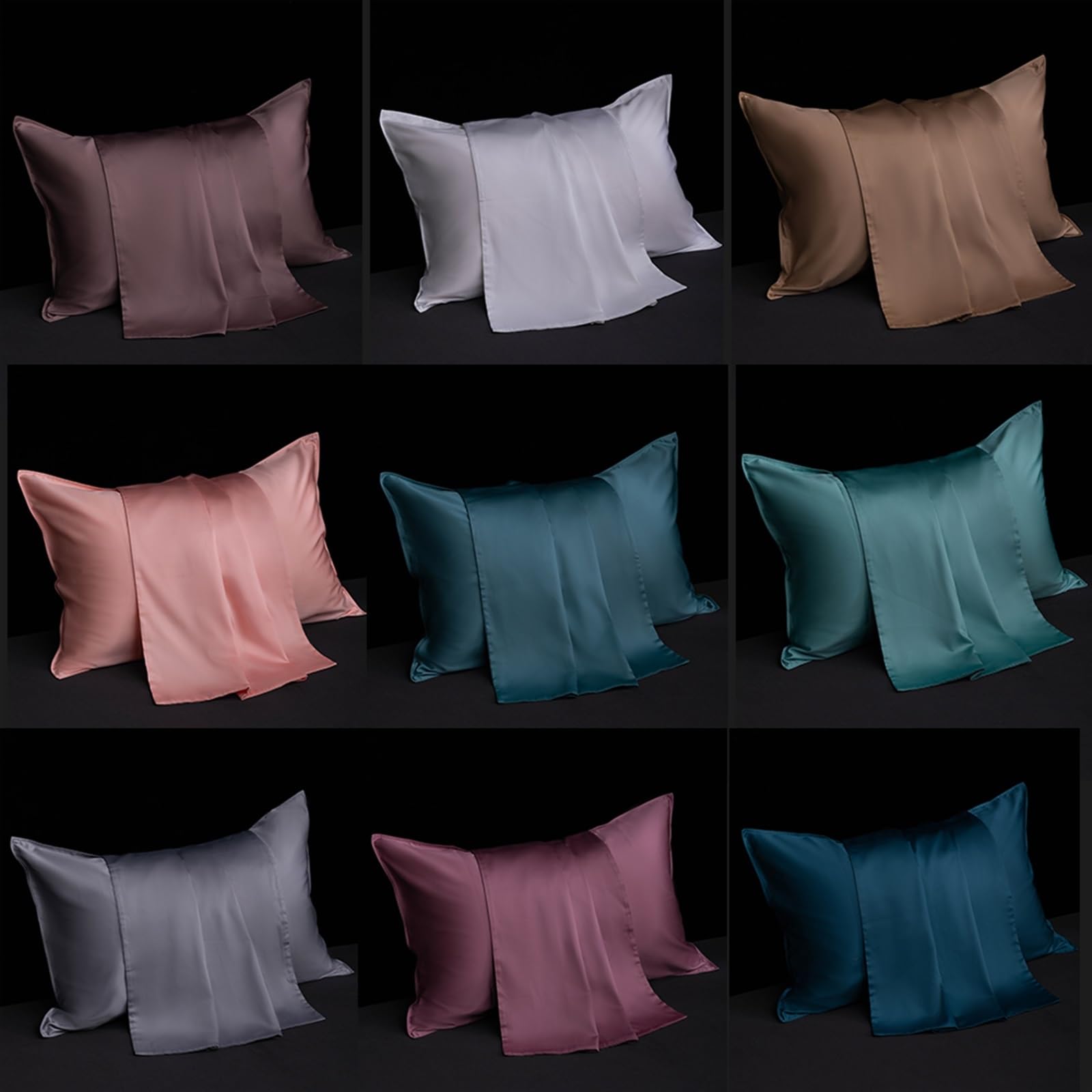 Satin Kissenbezug Kissenbezug aus Baumwolle, Mehrfarbig, schützt Haare, Kissenbezug, Bettwäsche, Kissenbezüge, Bezug(Color 2,50x80cm)