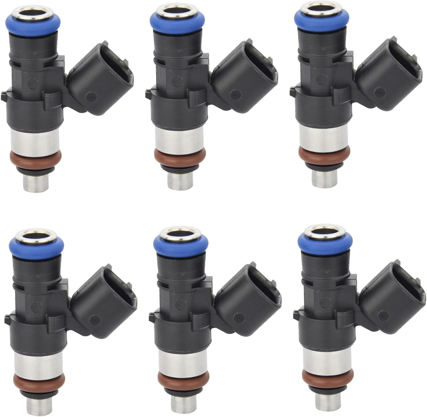 6PCS Fuel Injectors Compatible with Ford 2018-2020 F-150 F150, 2022-2023 Bronco, 2.7L, Indirect Injector, Replace # FJ1524, 0280158665