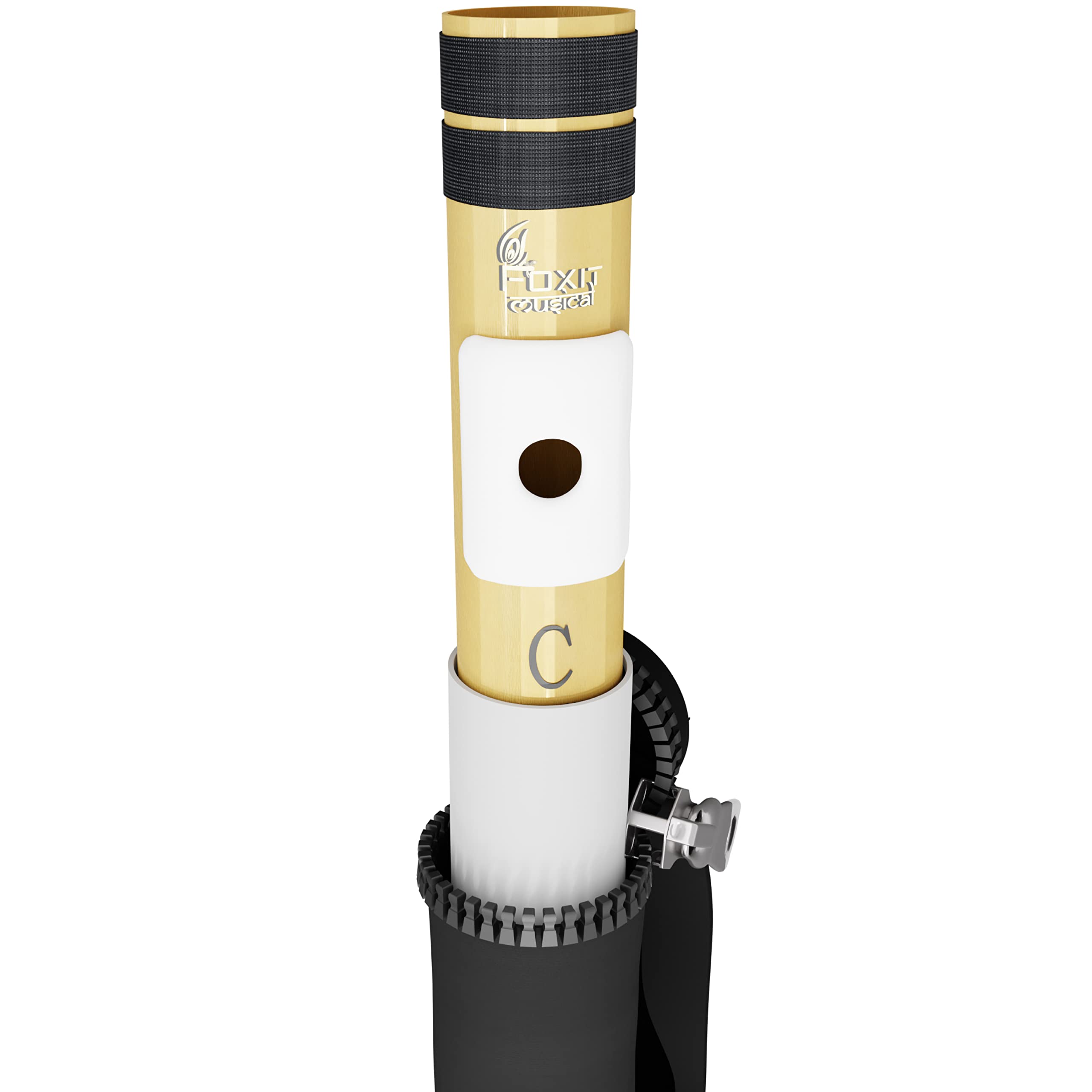 FOXIT MUSICAL Flutes Right Handed C Natural Tuned With Tanpura A=440Hz PVC Fiber (PVC C NATURAL LEFT) (With Carry Bag)-image-15