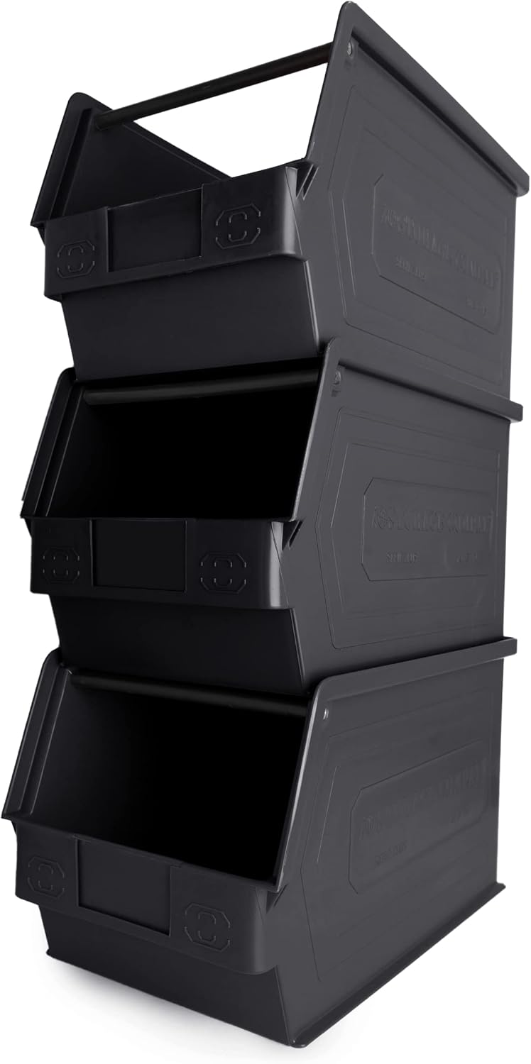 Storage Compat Storage Bin, Zeus 3PLZ06, Plastic Stacking