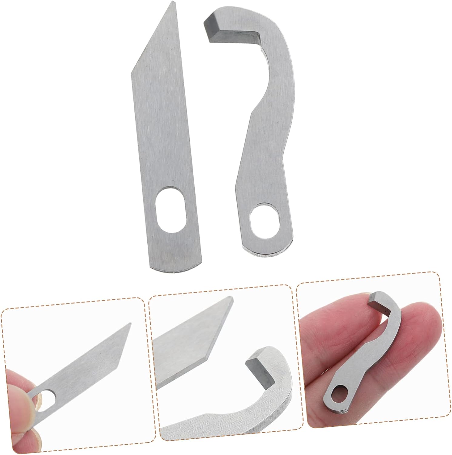 Housoutil Overlock Sewing Machine Knives Replacement Blades for Sergers Durable Metal 925d 935d 1034d Models Easy Sewing