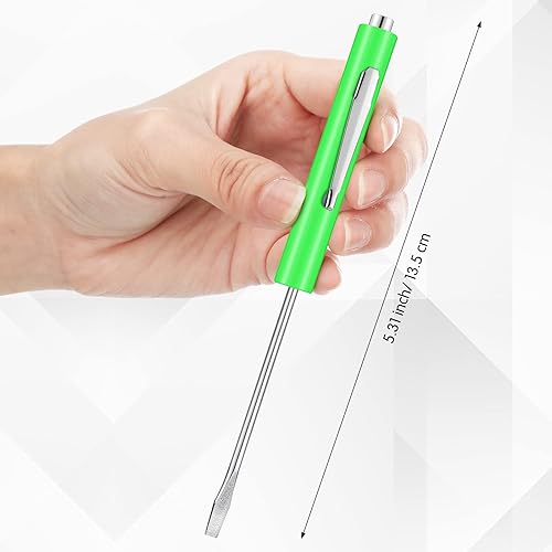 Miniatura 3 de Shimeyao Juego de 20 destornilladores de cabeza plana de bolsillo, pequeños destornilladores magnéticos de bolsillo, mini clips a granel,