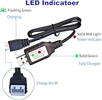 Vista 5 de Pistola de bolas de gel de agua de 7.4 V, 2000 mAh, batería recargable con cable de carga, Airsoft, batería compatible con SRB400, SRB-400 SUB
