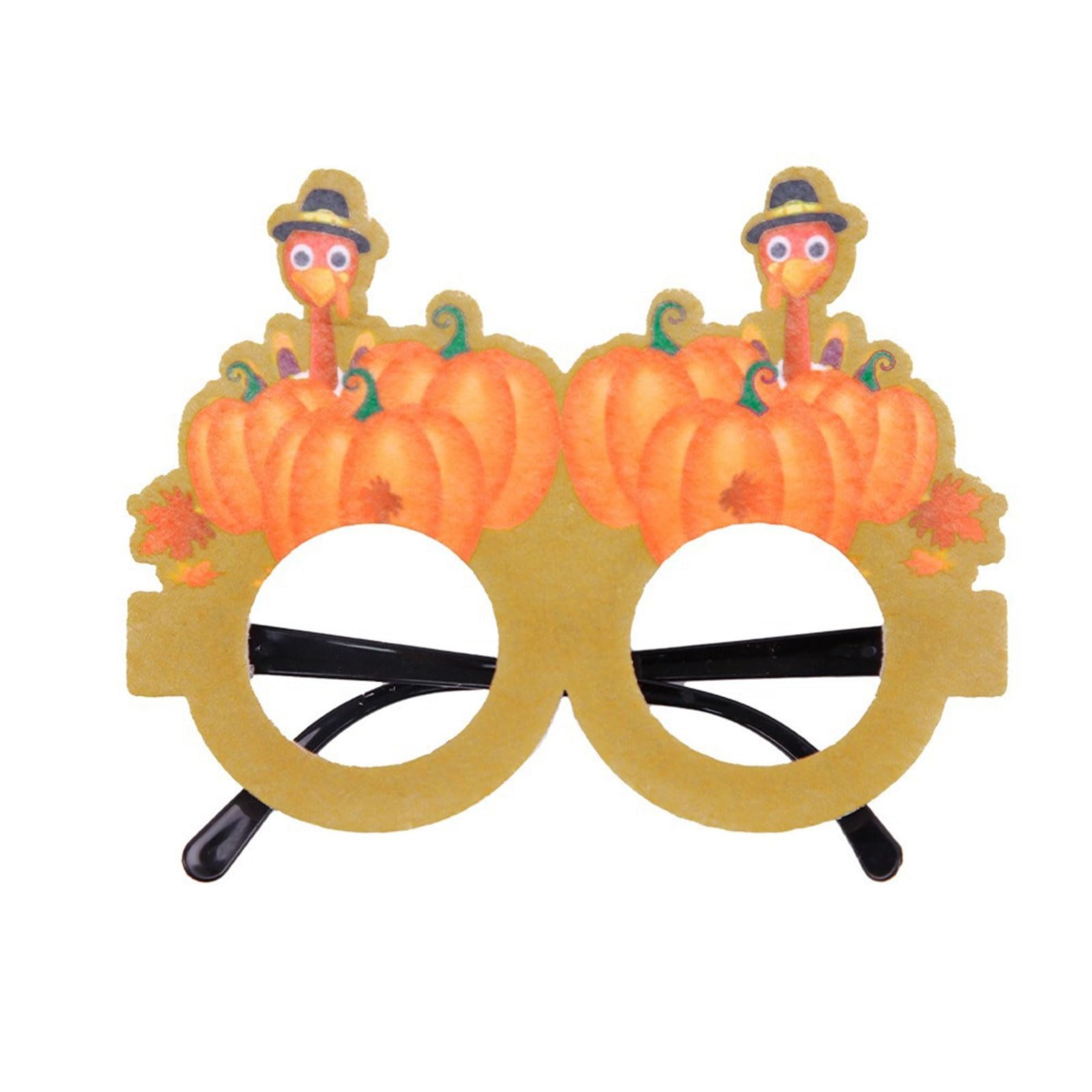 Jazuaiao Happy Thanksgiving Day Glasses Funny Turkey Glasses Harvest Party Decoration Photo Props for Family Gathering Thanksgiving