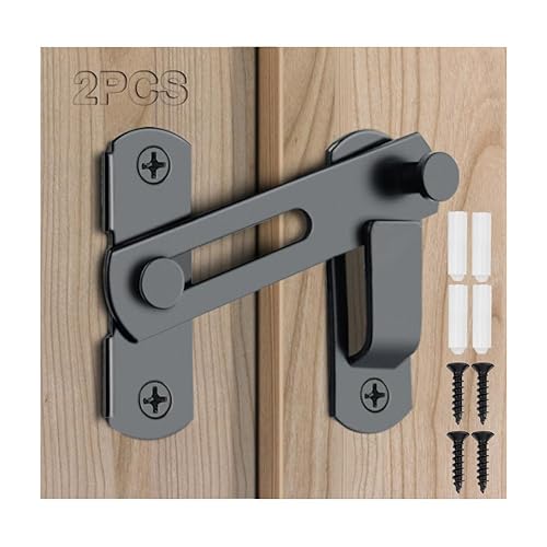 2PCS Barn Door Lock, 180 Degree Flip Sliding Barn Door