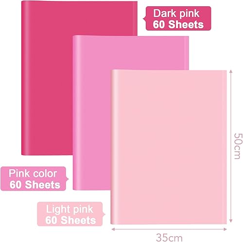 Miniatura 5 de NACHLYNN 60 hojas de papel de seda rosa a granel de 14 x 20 pulgadas, papel de regalo para el día de San Valentín, manualidades para manualidades,