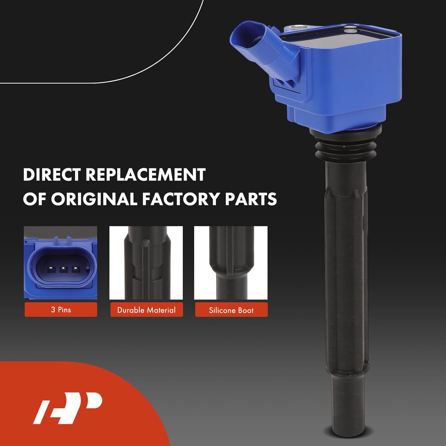 A-Premium (Blue) Set of 8 Ignition Coil Pack and Iridium Spark Plugs Compatible with Jeep Renegade 2015-2018 & Dodge Dart 2013-2016 & Fiat 500 2012-2019, 500X 2016-2018, 500L 2014-2020, 1.4L