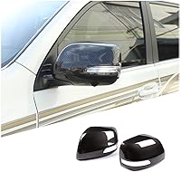 Vista 8 de Tapa protectora para espejo retrovisor de puerta compatible con Toyot@Land Cruiser Prado FJ150 150 2010-2019, cubierta protectora de espejo