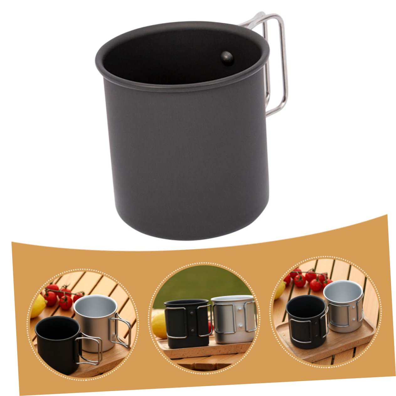 BESPORTBLE 4piezas Taza De Camping Inoxidable Vaso Portátil Para Agua Para Acampadas Picnics y Viajes Diseño Apilable y Fácil De Limpiar