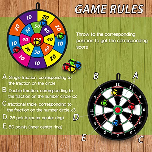 Dart Board for Kids, Kids Dart Board with Sticky Balls, Boys Toys, Indoor Sport Outdoor Family Fun Party Favor Board Game Toys Birthday Gifts for 3 4 5 6 7 8 9 10 11 12 Year Old Boys Girls Adults
