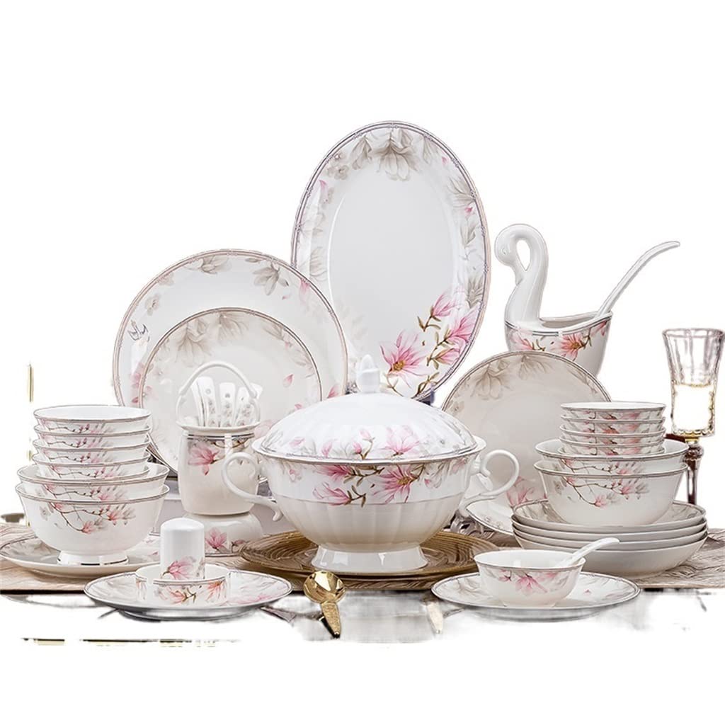 SAeWare Home Combination Creative Bone - Vajilla de cerámica de porcelana