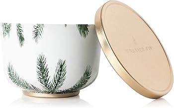 Thymes Scented Candles for Women & Men – Tin with Lid – Luxury Home Decor – Holiday Candles with Notes of Crisp Siberian Fir Needles, Cedarwood, & Sandalwood (Frasier Fir, 6.5 oz)