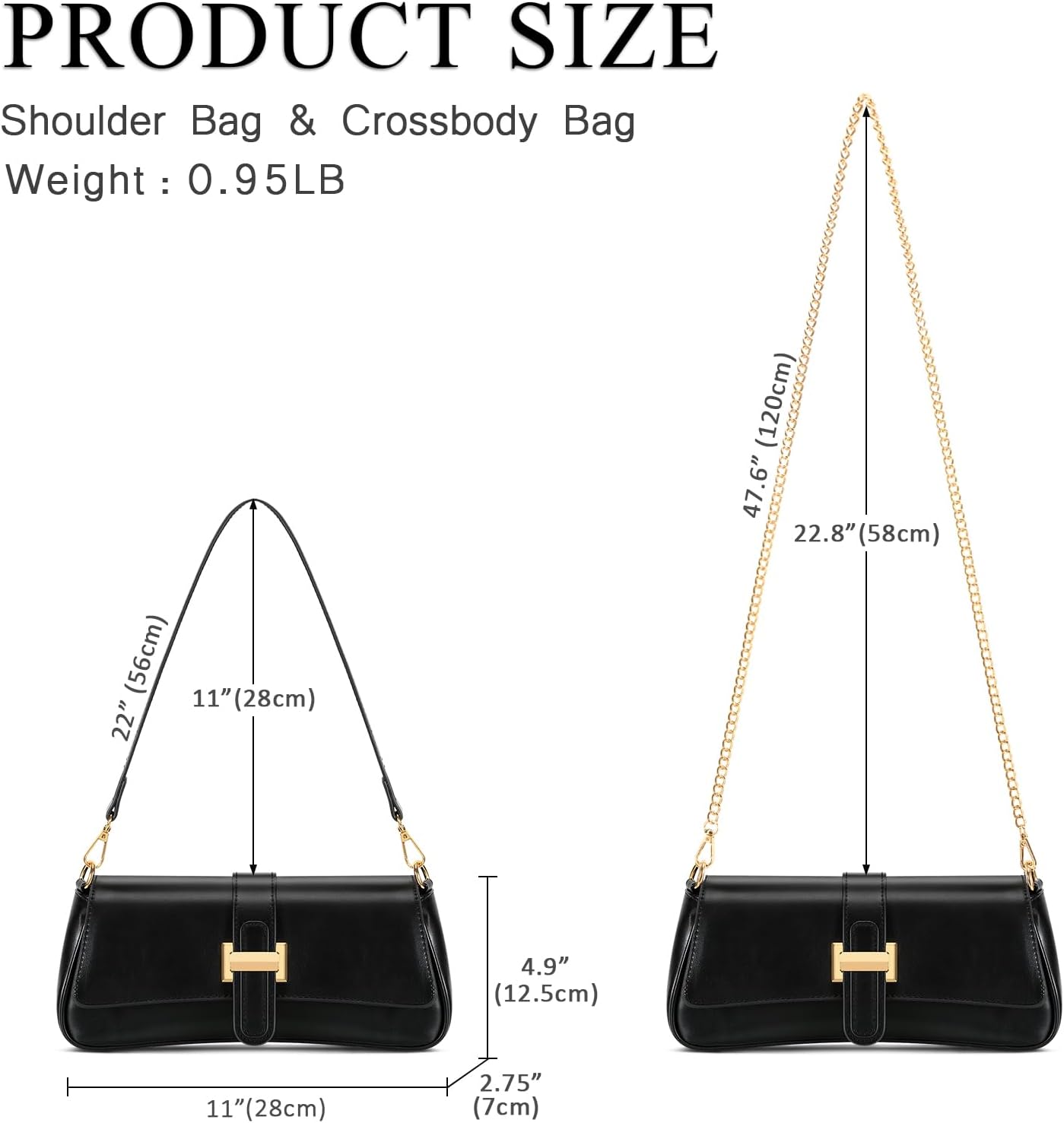 KKXIU Shoulder Bag for Women, Small Handbag Hobo Purses, Retro Clutch Underarm Bag - Image 5