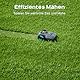 YARDCARE E400 Mähroboter mit App Steuerung,Max. bis zu 400m²,Rasenmäher Roboter mit Regensensor, IPX5 System,automatischer Ladefunktion,18cm Schnittbreite