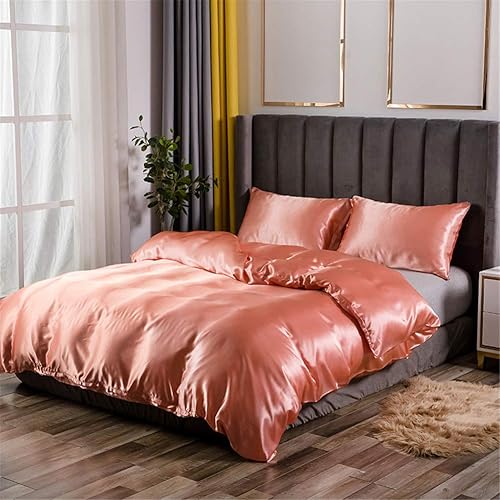 Miniatura 2 de Honeystore - Juego de funda de edredón (3 piezas, 2 fundas de almohada, 1 funda de edredón + 2 fundas de almohada, color rosa