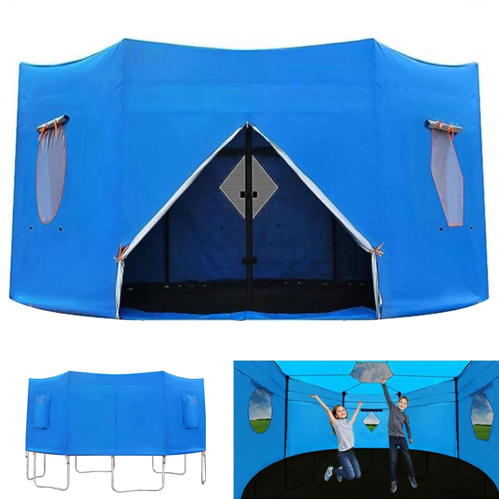 Trampoline Tent, Oxford Cloth Trampoline Shade Cover, 6ft, 8ft, 10ft, 12ft, 14ft, 15ft Trampoline Tent, Trampoline Cover with Window and Skylight, Trampoline Canopy(6FT-6)