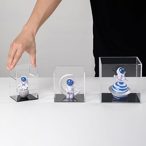 Miniatura 6 de Cajas de acrílico transparente para exhibición de coleccionables, caja de almacenamiento extraíble para encimera, organizador de cubos, soporte