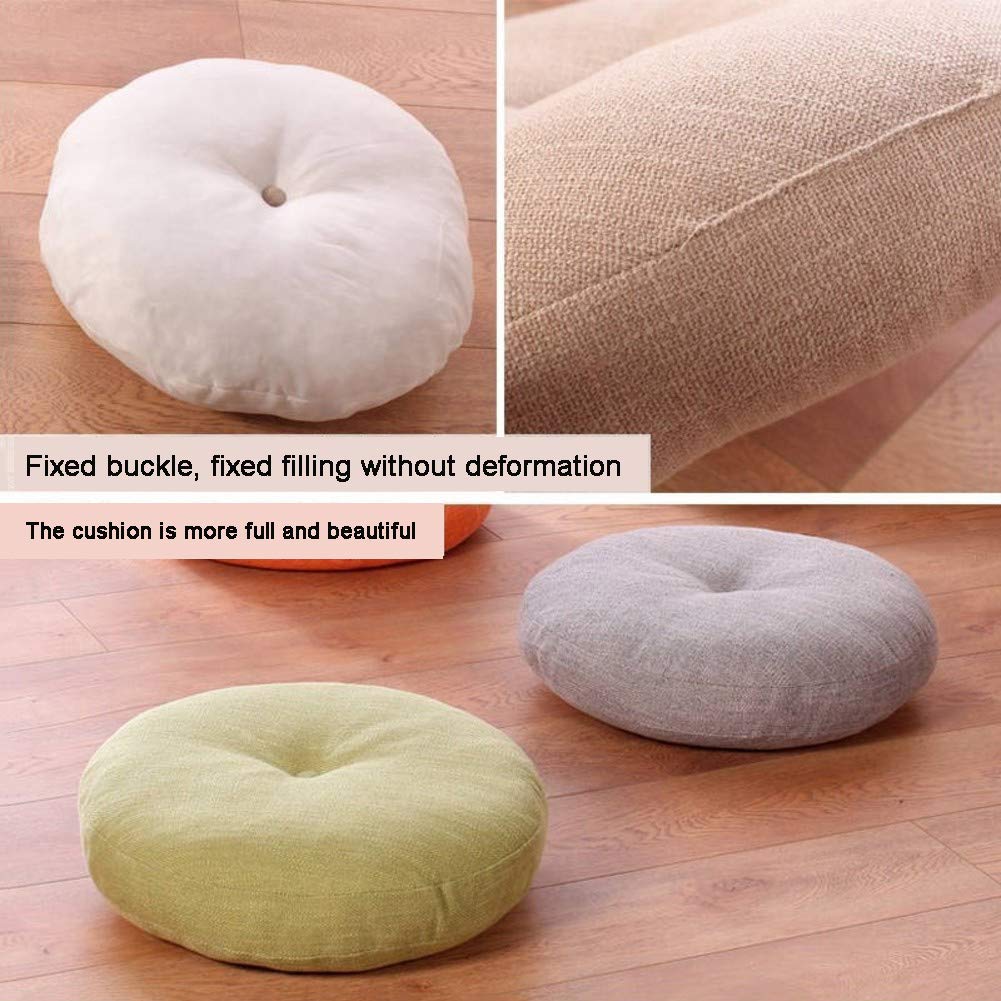 Dicke, runde japanische Sitzmatten, Kissen für Yoga, Wohnzimmer, Balkon, Büro, Outdoor, 50 cm, bequeme Gesäßpolster, Bodenkissen