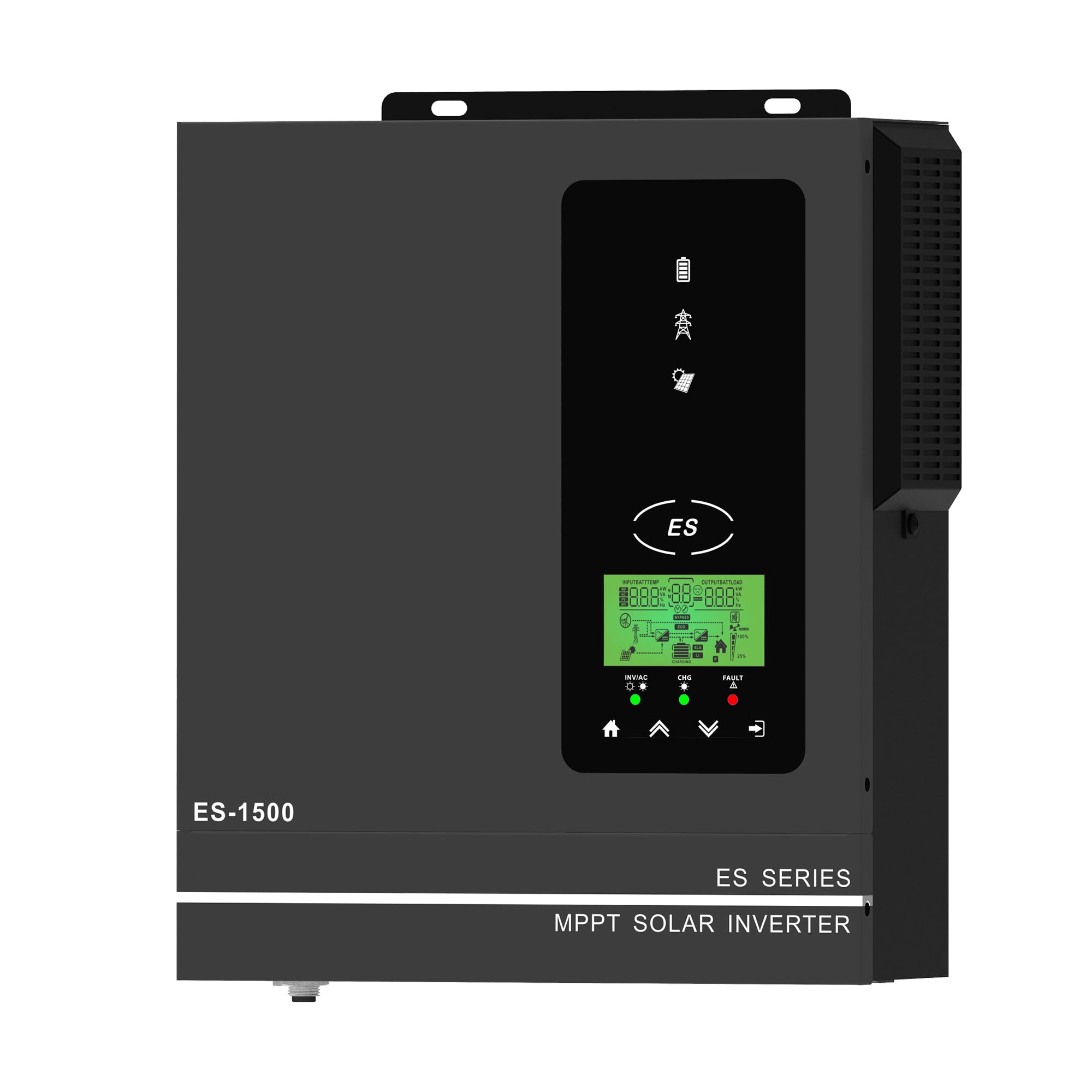 Anern 1000W Inverter ibrido solare da 12V DC a 220V/230V AC con regolatore solare MPPT da 80A Max. Ingresso FV 150V, funziona con batterie al piombo e al litio da 12V