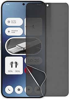 شاشة حماية بلاستيكية لحماية الخصوصية متوافقة مع موبايل نوثينج فون 2a بتصميم مضاد للصدمات وبدون إطار أسود ويغطي حتى الحافة السوداء للشاشة ولا تدعم فتح القفل ببصمة الإصبع