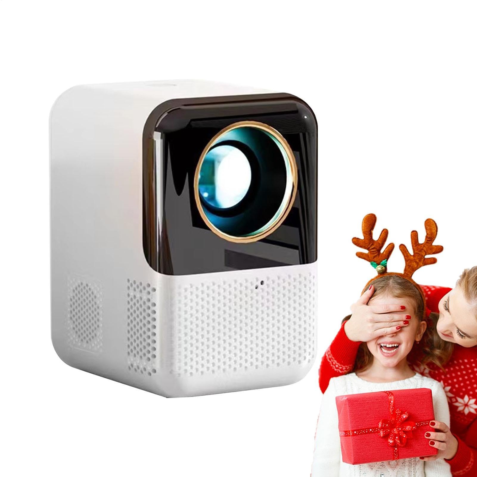Mini proiettore portatile intelligente – Proiettore senza fili ad alta | definizione con telecomando per casa, giardino ed esterni, per film, streaming, giochi, feste, ecc