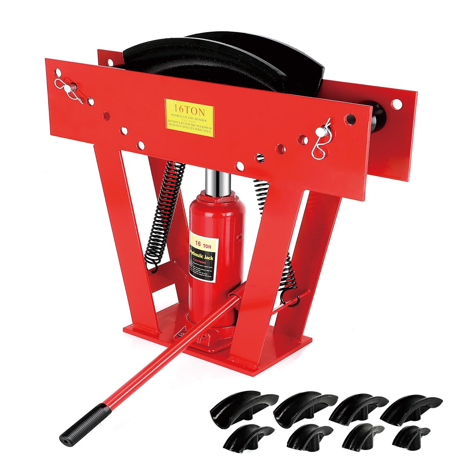 16 Ton Hydraulic Pipe Bender Manual Copper Tubing Bender Tool with 8 Dies (1/2