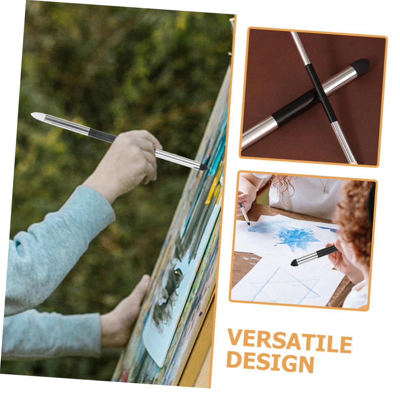 ERINGOGO 2pcs Sponge Pen for Sketching Sketch Blending Sponge Erasers for Pencils Long Handle Sketching Drawing Tools