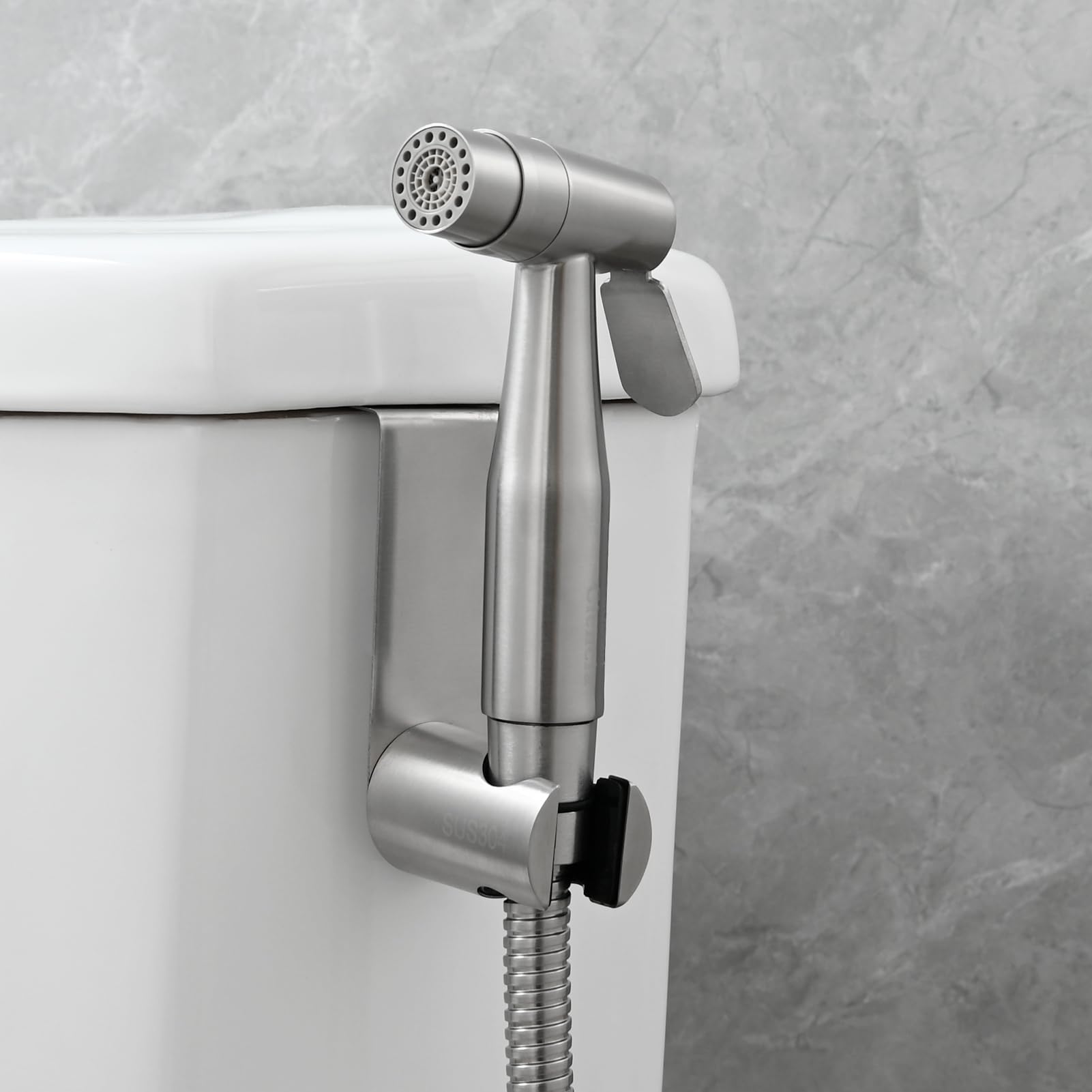 Bidet Portatile Spray per Igiene Intima Acciaio Bidet Palmare Kit Doccia Bhed el h Doccetta 2 Ugelli Design WS024AF2