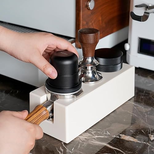 Miniatura 7 de watchget Estación de calibración de espresso, caja organizadora de plástico para portafiltros de 51542.283 in, accesorios de distribuidor y barista,
