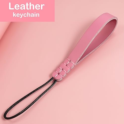 Miniatura 5 de Funda para llavero Mercedes Benz de piel auténtica con llavero, ajuste A C E S Clase G 4 botones llave remota inteligente, Rosado