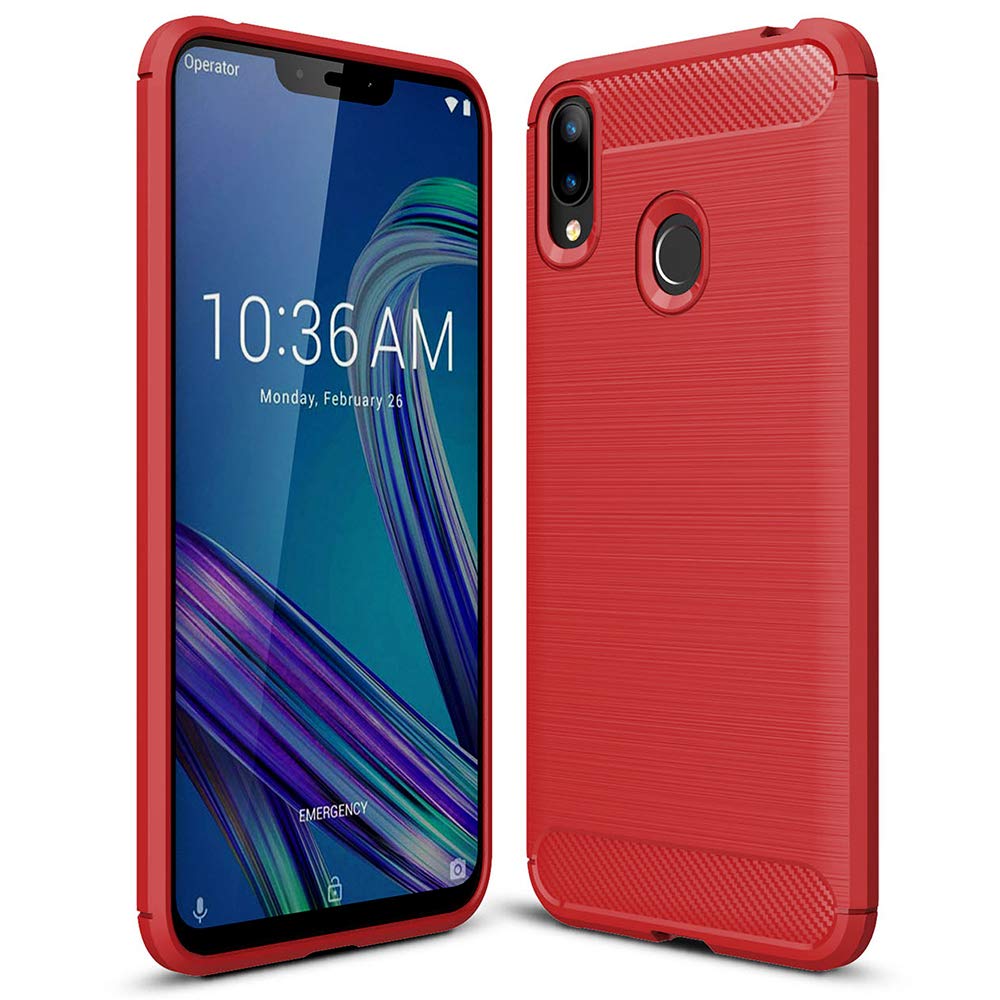 iitrustC03552-C-RED ASUS ZenFone Max M2 (ZB633KL) Case, Stylish, Thin, Cover, Scratch Resistant, Impact Resistant, Red