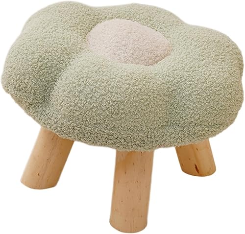 Reposapiés, cómodo puf con forma de flor, multiusos, otomano, pequeño taburete para dormitorio, apartamento, mesita de noche, porche, sala de