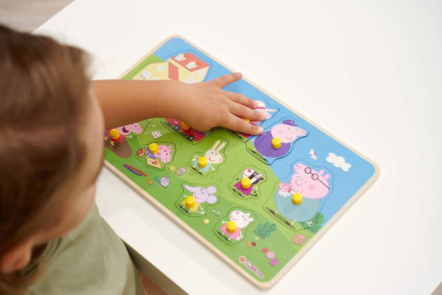 Eichhorn Peppa Pig Puzzle à emboîter en Bois 13 pièces 30 x 18 cm FSC