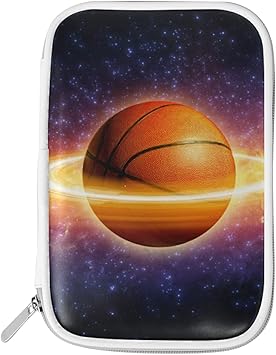 Amazon Chovy ペンケース おしゃれ バスケットボール おもしろ 宇宙 宇宙柄 クール 個性 大容量 かわいい 高校生 筆箱 女の子 中学生 男の子 ふでばこ 筆入 軽量 Pu レザー 革 文房具 ペンポーチ 化粧ポーチ ポーチ 多機能 プレゼント対応 ペンケース