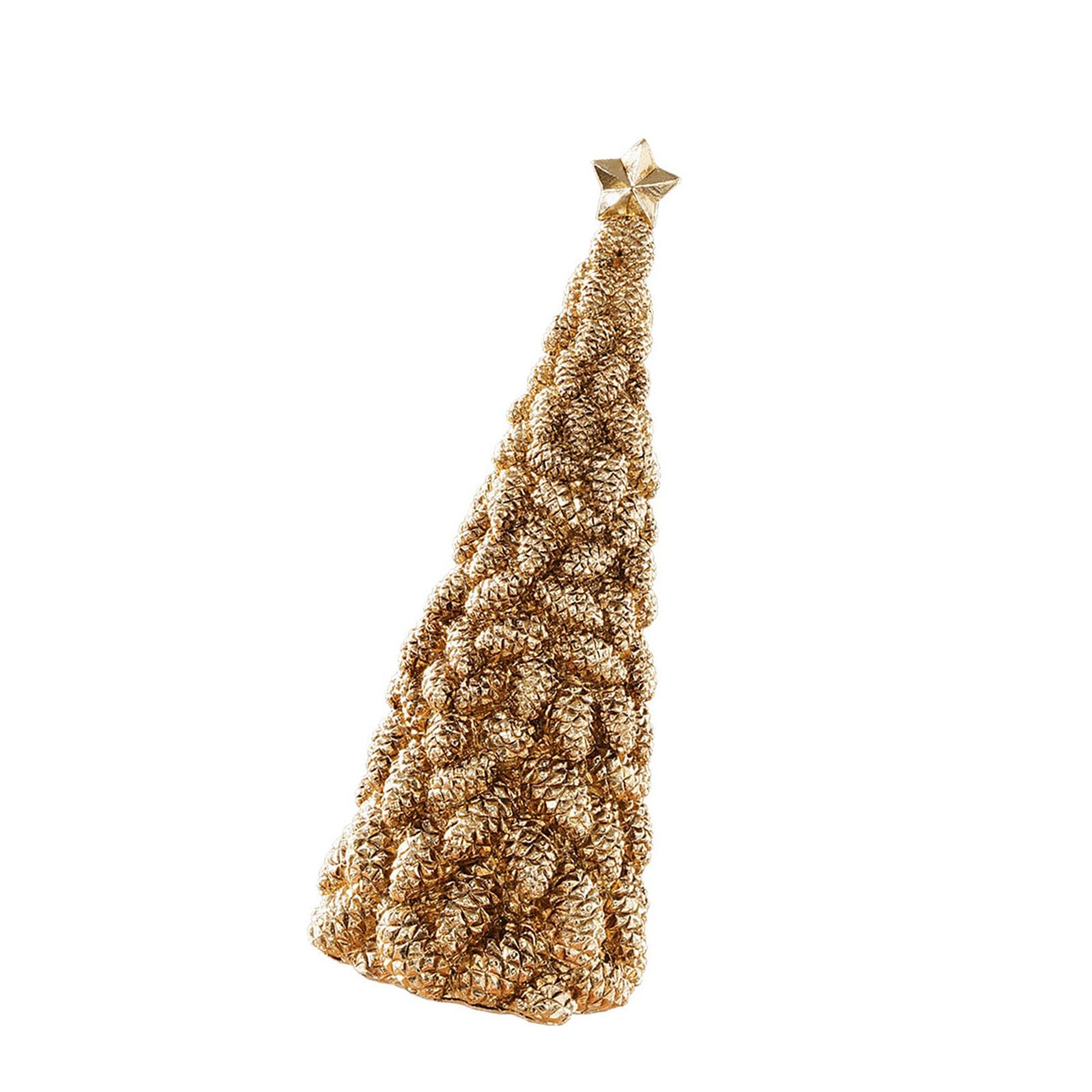 Resin Holiday Tree Decor for Tabletop and Mantel, Textured Christmas Figurine Accent for Seasonal Home Display Seasonal Home Display