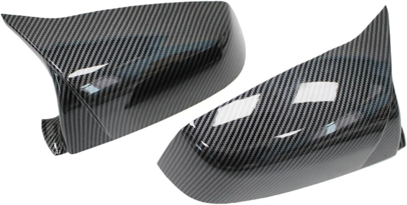 Carbon Fiber Pattern Black Car Rearview Side Mirror Cover Caps Fit for 5 6 7 Series F01-F04 F06 F07 F10- F13(Forged Grain)