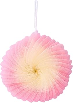 Bath Sponge Shower Loofah Scrubber Mesh Pouf Exfoliating Accessory Pink