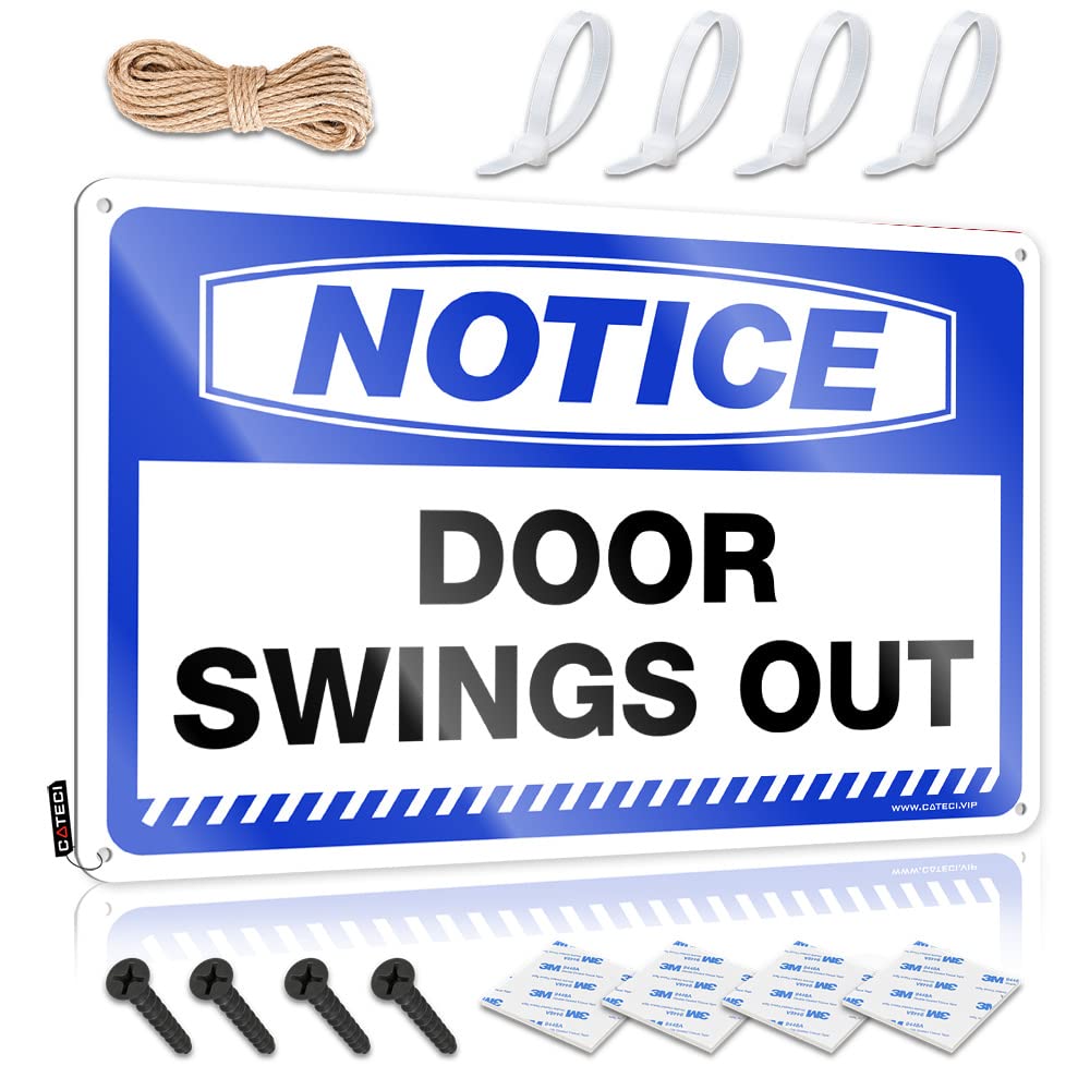 Tinsign Decor Notice Door Swings Out Tin Sign Funny Tin Metal Signs Tin Sign For Man Cave(30X40CM)