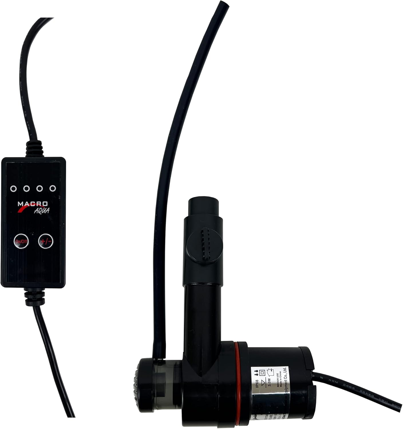 Macro Aqua M80 Hangon Back Skimmer with DC Pump and Controller, Black