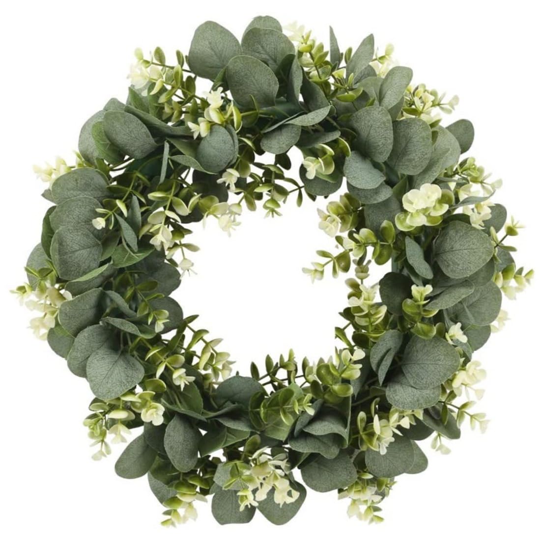 BEAHING Artificial Eucalyptus Wreath Green Leaves Front Door Wreath Garland - Wall Window Festival Celebration Spring Easter Home Decor