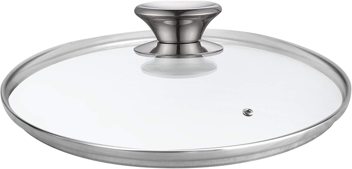 Cook N Home 02592 Tempered Glass Lid for Pan, 8-inch/20cm, Clear : Everything Else