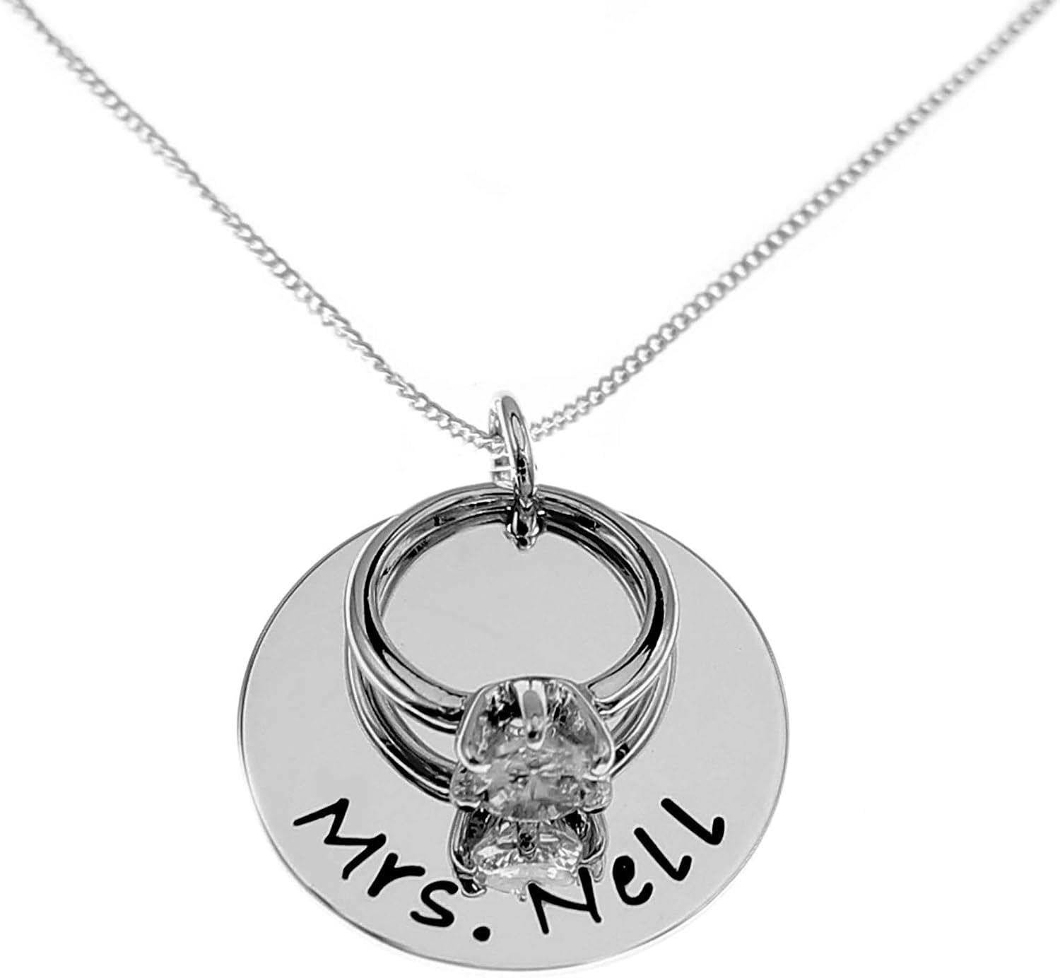 Personalized Engagement Ring Keepsake Necklace, Present for Bride, Wedding or Anniversary Love it Personalized