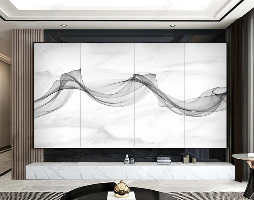 Papier peint intissé ruban abstrait géant 400x280 cm pour salon