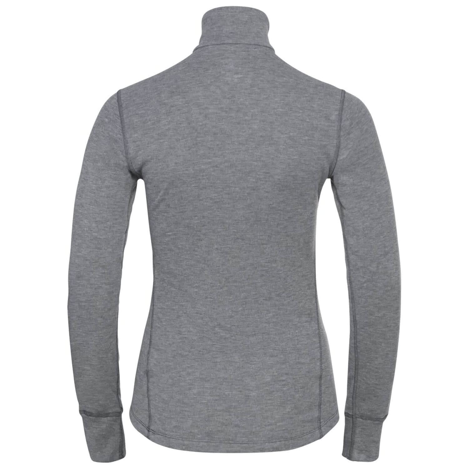Odlo Ropa Interior térmica para Mujer Active Warm I Camiseta térmica de Manga Larga I Ropa Interior térmica para Esquiar Camiseta térmica de Manga Larga con Cuello y Cremallera de 1/2 I Mujer