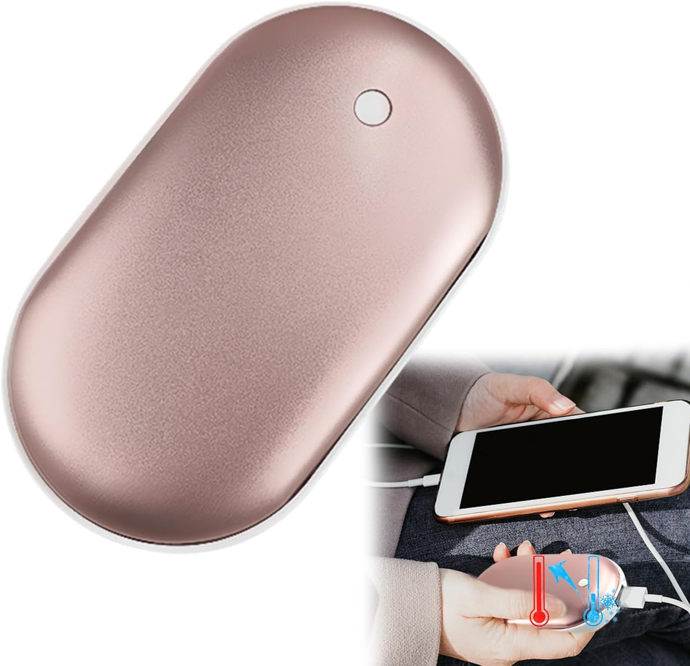 MEGYAD Hand Warmer Electric Reusable 5000 mAh Hand Warmer Pocket