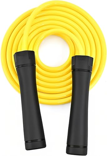 Miniatura 1 de Weighted Jump Rope, 1LB Tangle-Free Ball Bearing Rapid Speed Skipping Rope for Men Women, Adjustable 9mm Cotton & PVC Rope with Alum Handle for